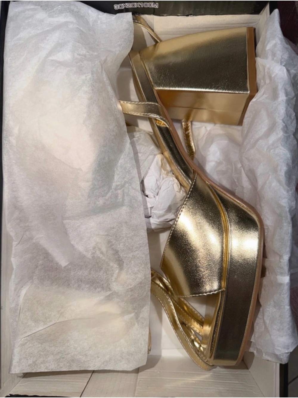 Lulu's Gold Metallic Platform Wedges